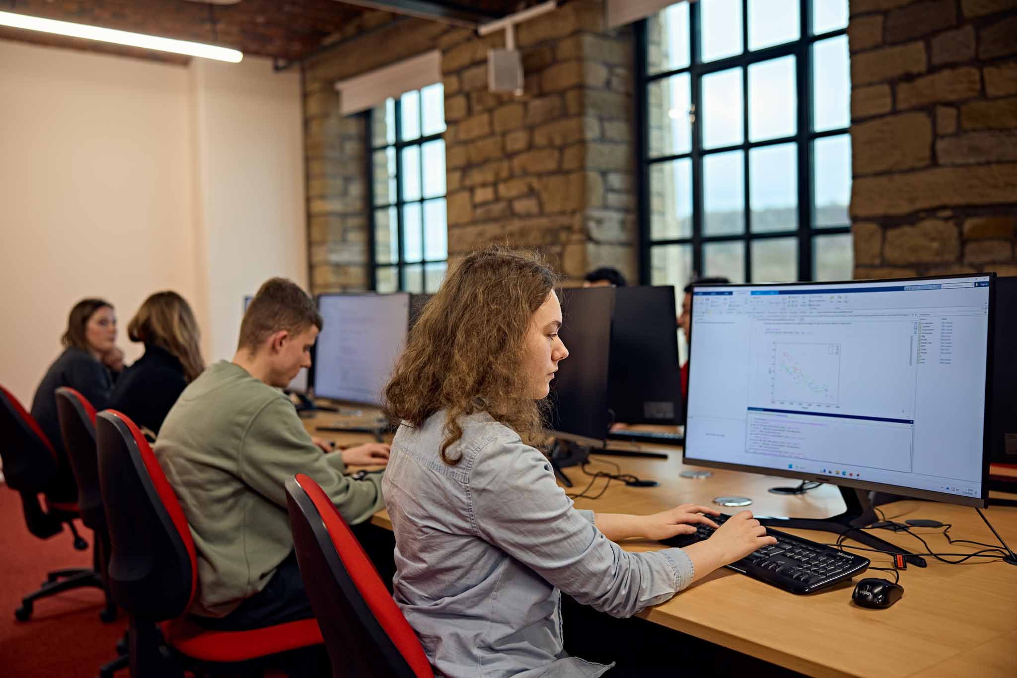 Students in a PC lab