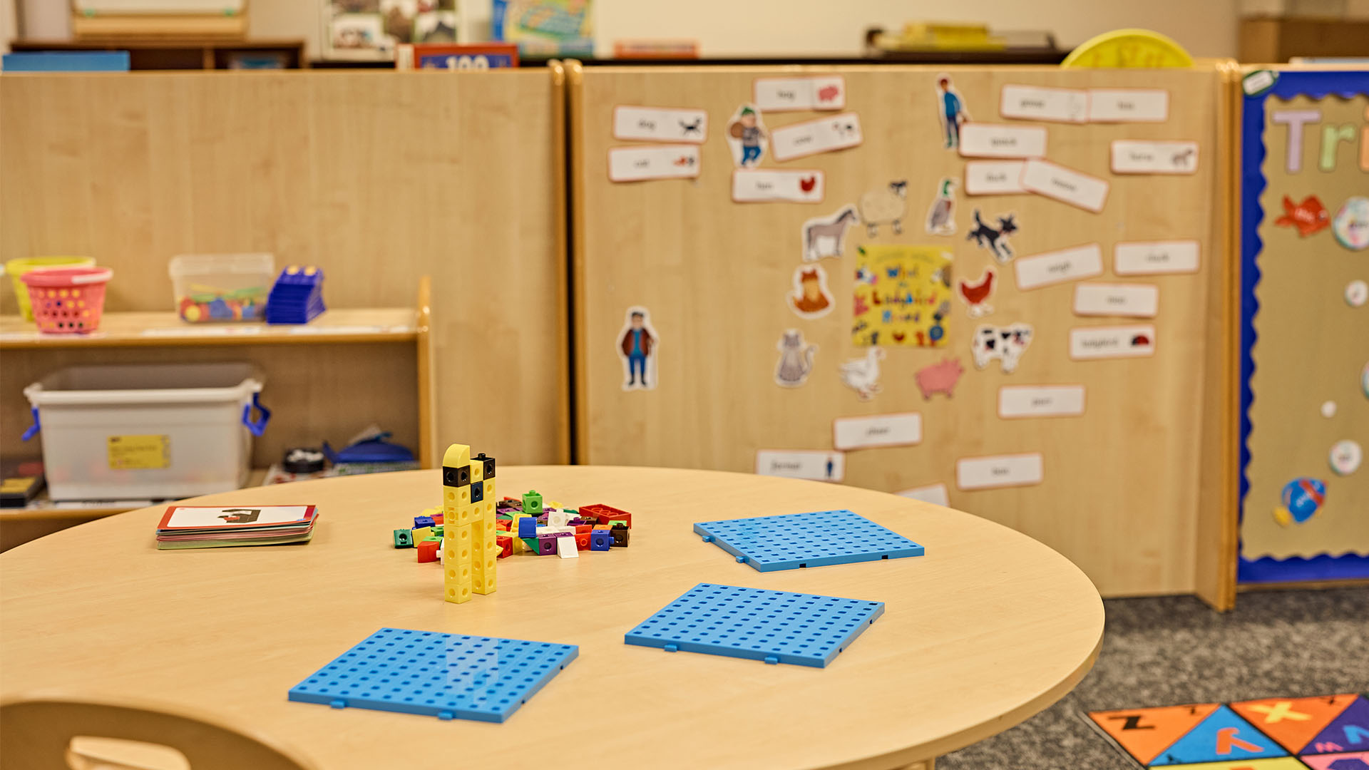 Primary education classroom table and games