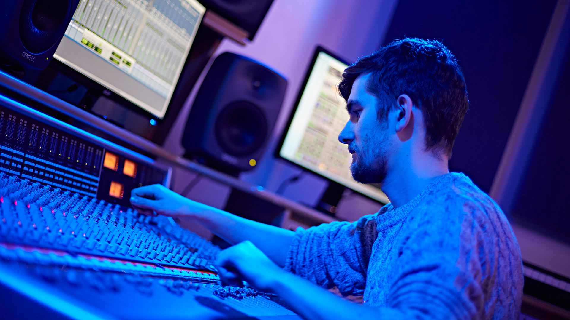 Bluerooms 1 control room, with an SSL AWS 924