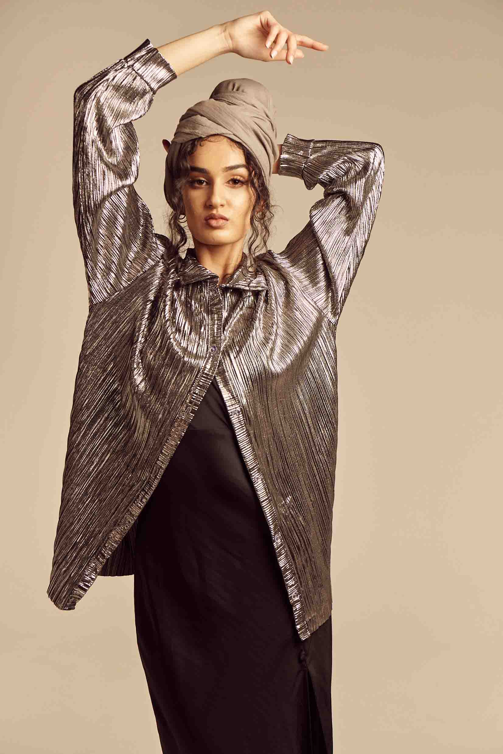 Student fashion modelling modest clothing