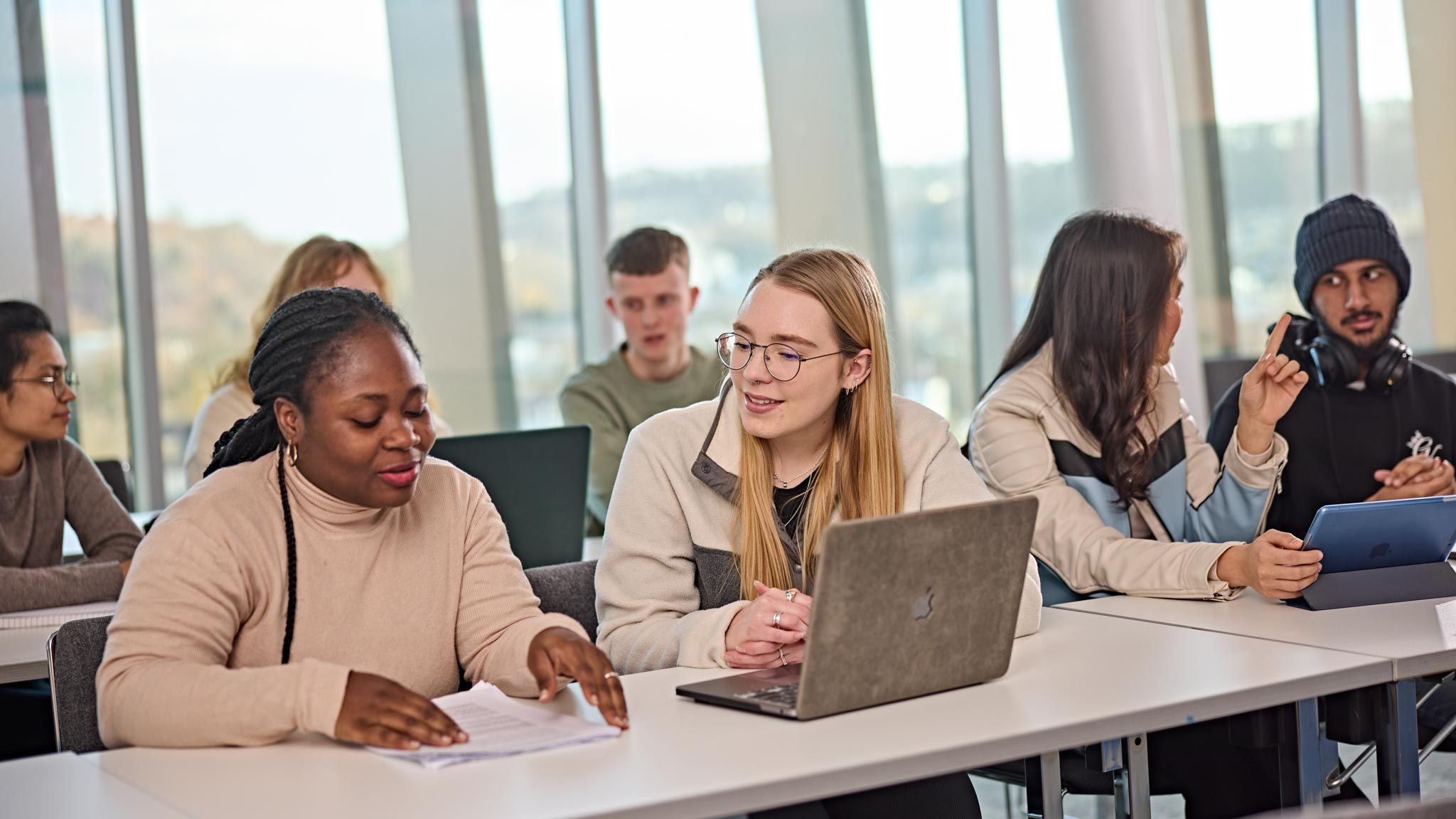 Students in a classroom