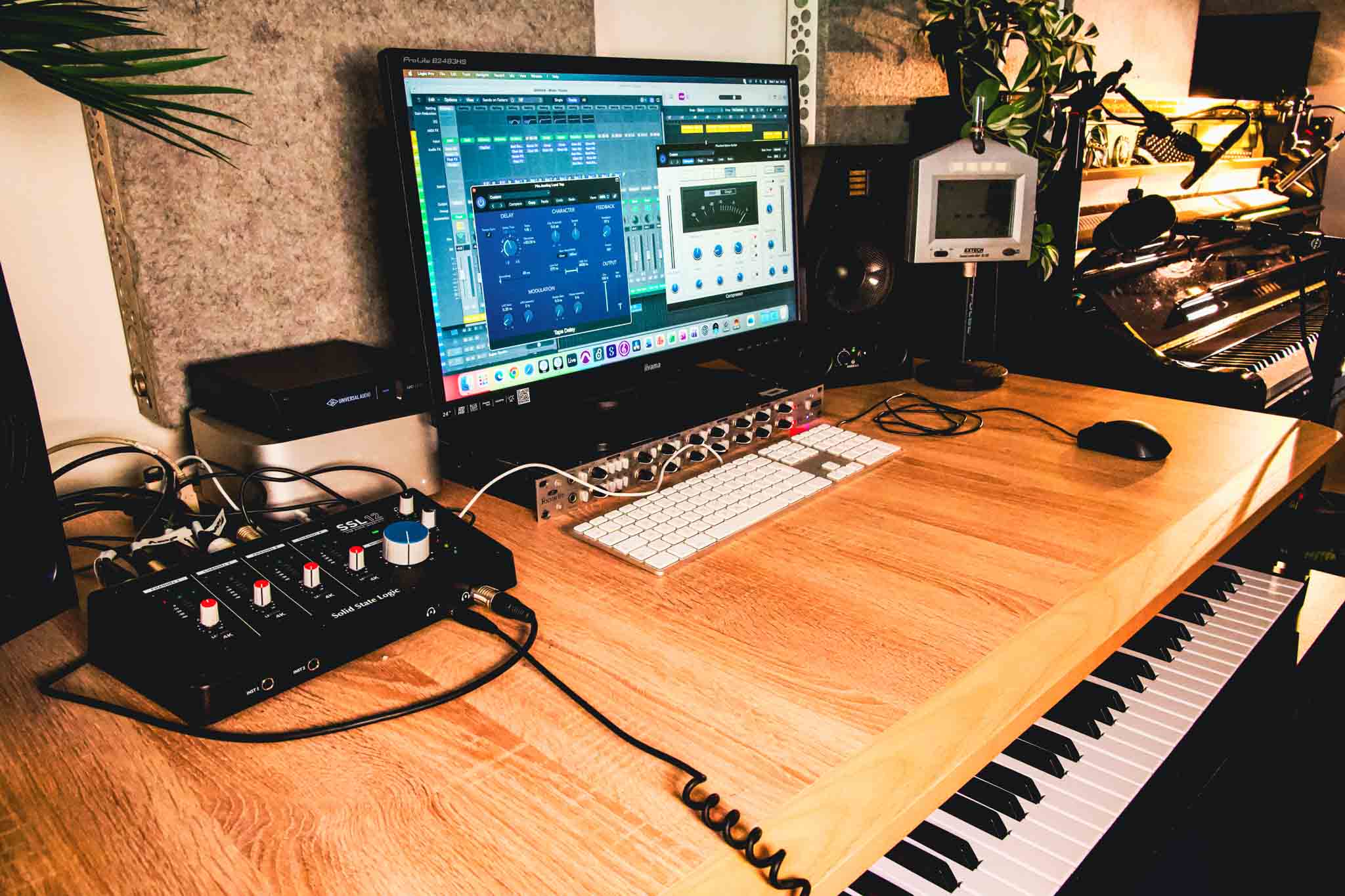 A songwriting studio