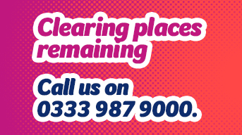 Places available in clearing. Find out more.